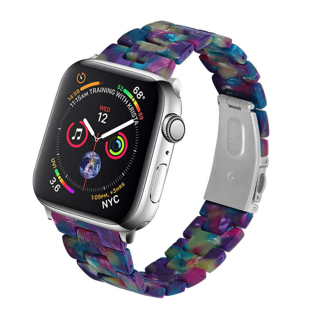 Strap-it® Strap-it Apple Watch 8 stalen band (kleurrijk paars) Strap-it® Strap-it Apple Watch 8 stalen band (kleurrijk paars)