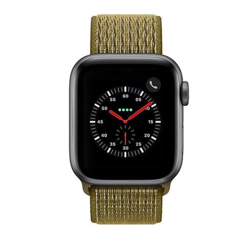 Strap-it® Strap-it Apple Watch 8 nylon band (olijf)