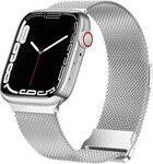 Strap-it® Strap-it Apple Watch 8 Milanees bandje (zilver)