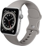 Strap-it® Strap-it Apple Watch 8 siliconen bandje (grijs)