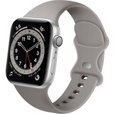 Strap-it® Apple Watch 8 siliconen bandje (grijs)