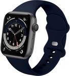 Strap-it® Strap-it Apple Watch 8 siliconen bandje (donkerblauw)