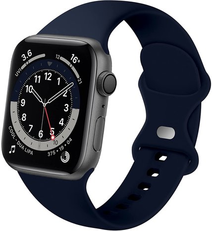 Strap-it® Strap-it Apple Watch 8 siliconen bandje (donkerblauw)