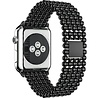 Strap-it® Strap-it Apple Watch 8 stalen kralen band (zwart) Strap-it® Strap-it Apple Watch 8 stalen kralen band (zwart)