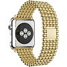 Strap-it® Strap-it Apple Watch 8 stalen kralen band (goud) Strap-it® Strap-it Apple Watch 8 stalen kralen band (goud)