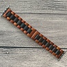 Strap-it® Strap-it Apple Watch 8 houten bandje (roodbruin/zwart) Strap-it® Strap-it Apple Watch 8 houten bandje (roodbruin/zwart)