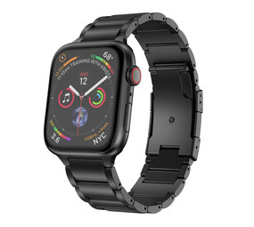 Strap-it® Apple Watch 8 Titanium bandje (zwart)