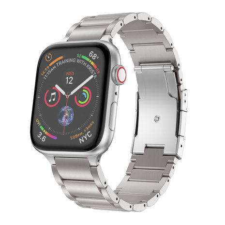 Strap-it® Strap-it Apple Watch 8 Titanium bandje (zilver)