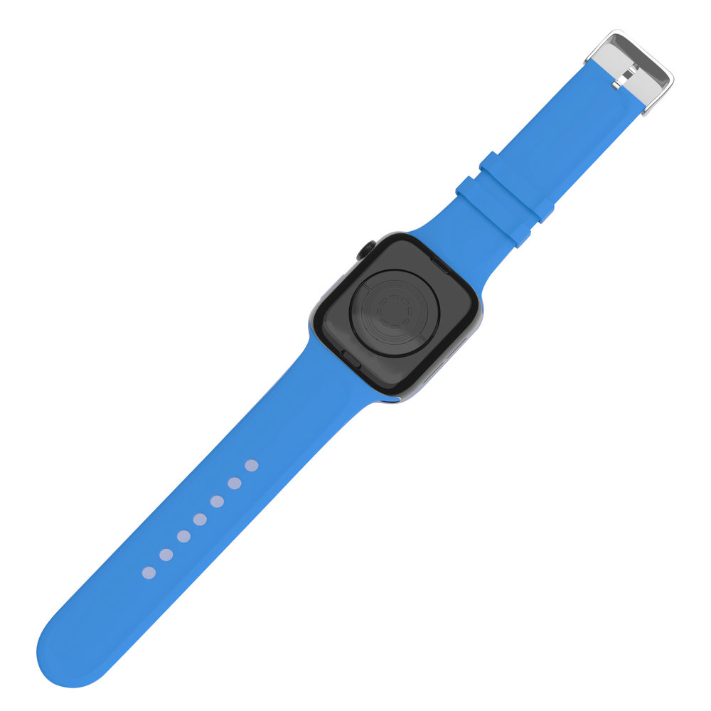 Strap-it® Strap-it Apple Watch 8 siliconen gesp bandje (lichtblauw)