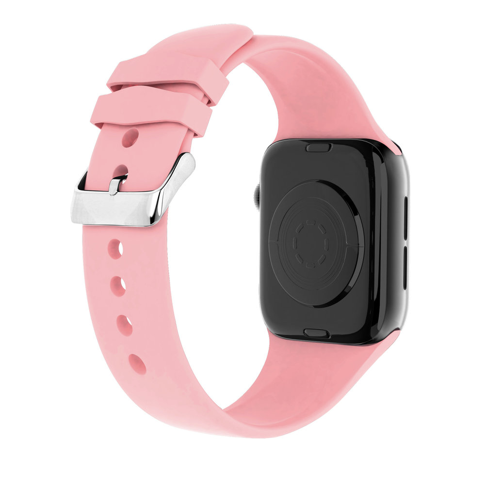 Strap-it® Strap-it Apple Watch 8 siliconen gesp bandje (roze)