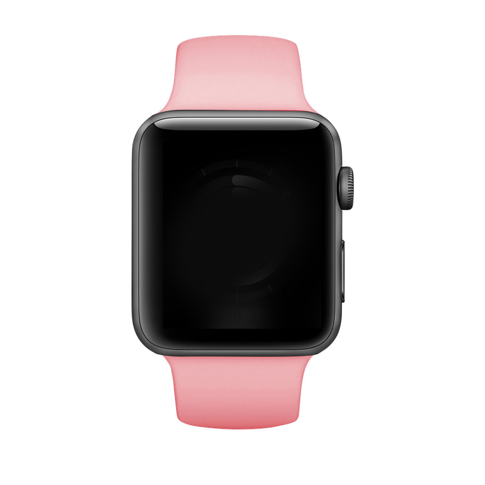 Strap-it® Strap-it Apple Watch 8 siliconen gesp bandje (roze)