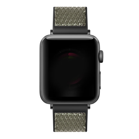 Strap-it® Strap-it Apple Watch 8 nylon hybrid bandje (groen) Strap-it® Strap-it Apple Watch 8 nylon hybrid bandje (groen)