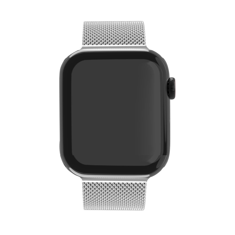 Strap-it® Strap-it Apple Watch 8 stalen Milanese band (zilver) Strap-it® Strap-it Apple Watch 8 stalen Milanese band (zilver)