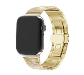 Strap-it® Apple Watch 8 stalen Milanese band (goud) Strap-it® Apple Watch 8 stalen Milanese band (goud)