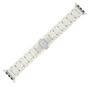 Strap-it® Strap-it Apple Watch 8 keramiek stalen band (wit/goud) Strap-it® Strap-it Apple Watch 8 keramiek stalen band (wit/goud)