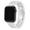 Strap-it® Strap-it Apple Watch 8 keramiek stalen band (wit/zilver) Strap-it® Strap-it Apple Watch 8 keramiek stalen band (wit/zilver)