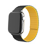 Strap-it® Strap-it Apple Watch 8 magnetisch siliconen bandje (zwart/geel) Strap-it® Strap-it Apple Watch 8 magnetisch siliconen bandje (zwart/geel)
