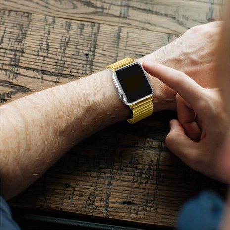 Strap-it® Strap-it Apple Watch 8 stalen rekband (goud)