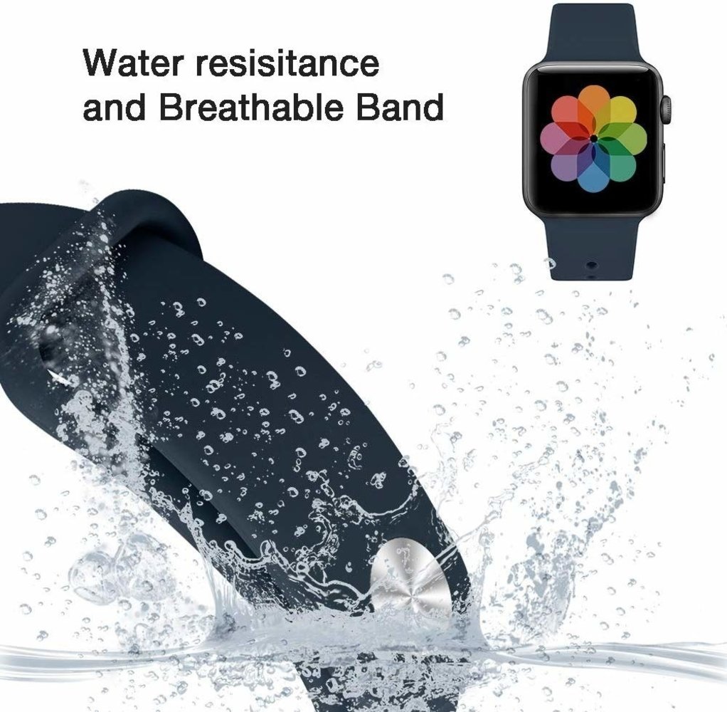 Strap-it® Strap-it Apple Watch Ultra silicone bandje (donkerblauw)