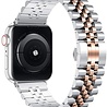 Strap-it® Strap-it Apple Watch Ultra Jubilee stalen band (zilver/rosé goud) Strap-it® Strap-it Apple Watch Ultra Jubilee stalen band (zilver/rosé goud)