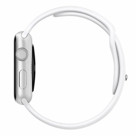 Strap-it® Strap-it Apple Watch Ultra silicone band (wit)