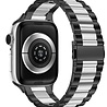 Strap-it® Strap-it Apple Watch Ultra stalen band (zwart/zilver) Strap-it® Strap-it Apple Watch Ultra stalen band (zwart/zilver)