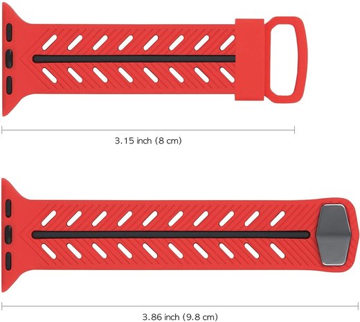 Strap-it® Strap-it Apple Watch Ultra Special Edition band (rood/zwart)
