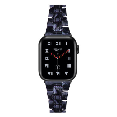 Strap-it® Strap-it Apple Watch Ultra stalen band (zwart/wit)