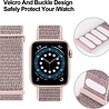 Strap-it® Strap-it Apple Watch Ultra nylon loop bandje (roze) Strap-it® Strap-it Apple Watch Ultra nylon loop bandje (roze)
