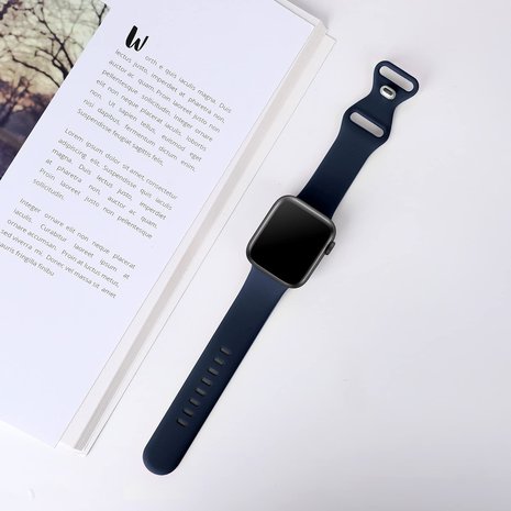Strap-it® Strap-it Apple Watch Ultra siliconen bandje (donkerblauw)