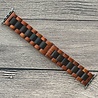 Strap-it® Strap-it Apple Watch Ultra houten bandje (roodbruin/zwart) Strap-it® Strap-it Apple Watch Ultra houten bandje (roodbruin/zwart)