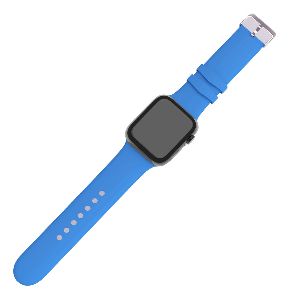 Strap-it® Strap-it Apple Watch Ultra siliconen gesp bandje (lichtblauw)