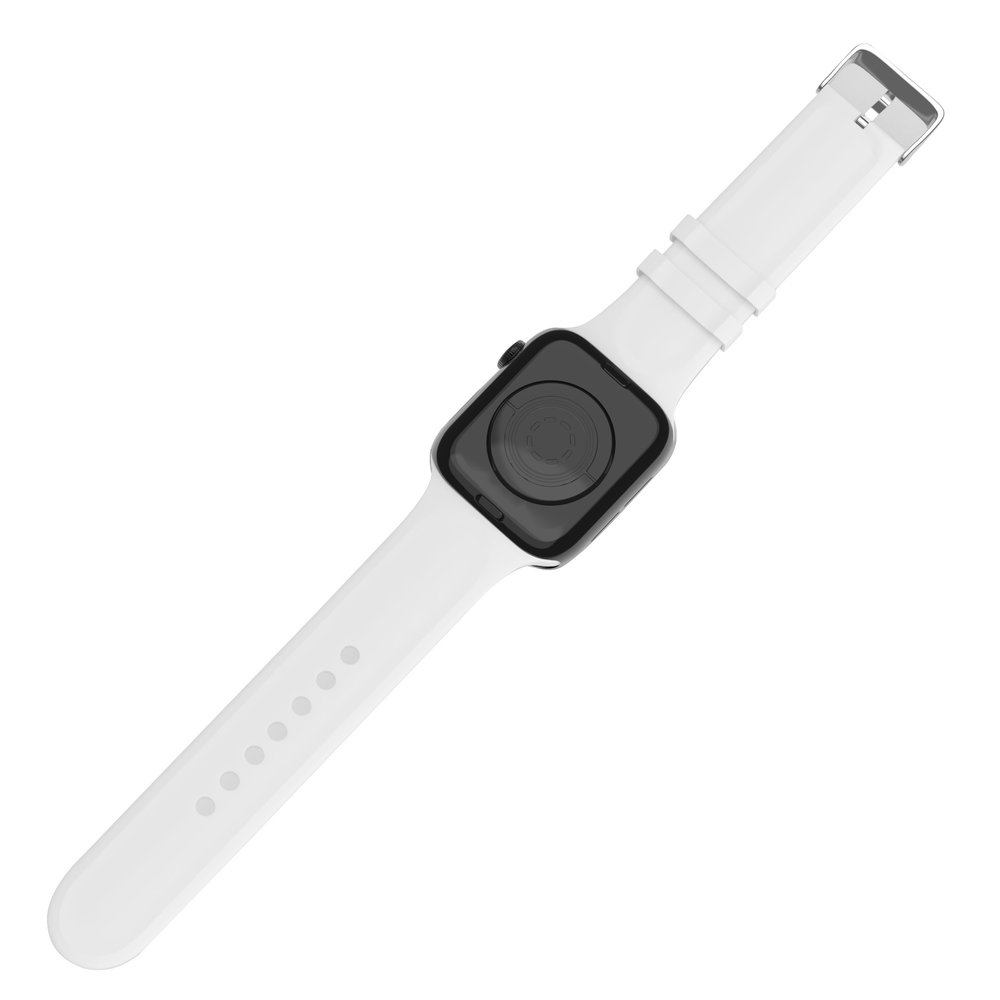 Strap-it® Strap-it Apple Watch Ultra siliconen gesp bandje (wit)