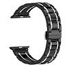 Strap-it® Strap-it Apple Watch Ultra keramiek stalen band (zwart/zilver) Strap-it® Strap-it Apple Watch Ultra keramiek stalen band (zwart/zilver)