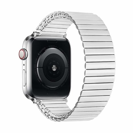 Strap-it® Strap-it Apple Watch Ultra stalen rekband (zilver) Strap-it® Strap-it Apple Watch Ultra stalen rekband (zilver)
