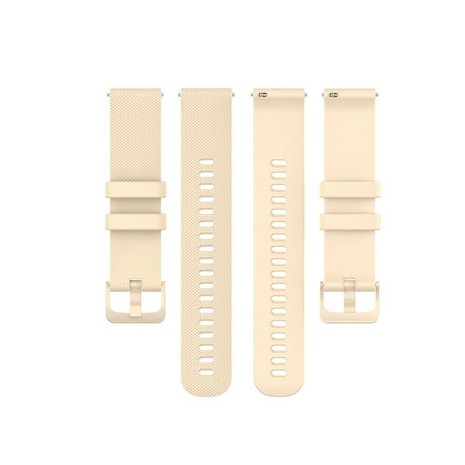 Strap-it® Strap-it Samsung Galaxy Watch 4 40mm Luxe Siliconen bandje (beige)