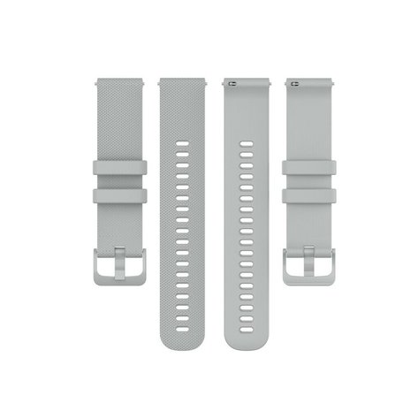Strap-it® Strap-it Samsung Galaxy Watch 4 44mm Luxe Siliconen bandje (grijs)