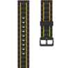 Strap-it® Strap-it Samsung Galaxy Watch 4 40mm sport gesp band (zwart/geel) Strap-it® Strap-it Samsung Galaxy Watch 4 40mm sport gesp band (zwart/geel)