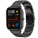Strap-it® Xiaomi Amazfit GTS titanium bandje (zwart)