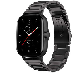 Strap-it® Amazfit GTS 2 titanium bandje (zwart)