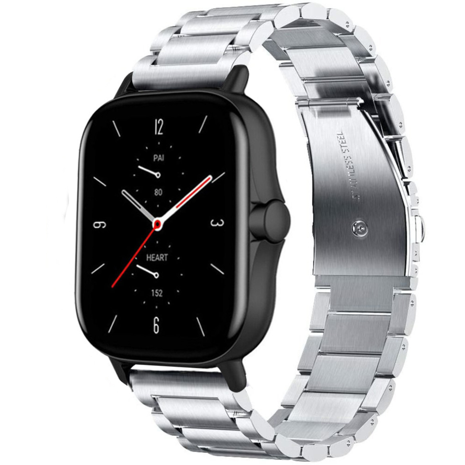Amazfit GTS 2 titanium bandje zilver Smartwatchbanden