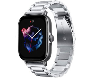 Strap-it® Amazfit GTS 3 titanium bandje (zilver)