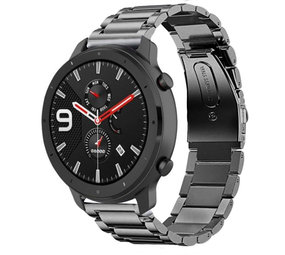 Strap-it® Xiaomi Amazfit GTR titanium bandje (grafiet)