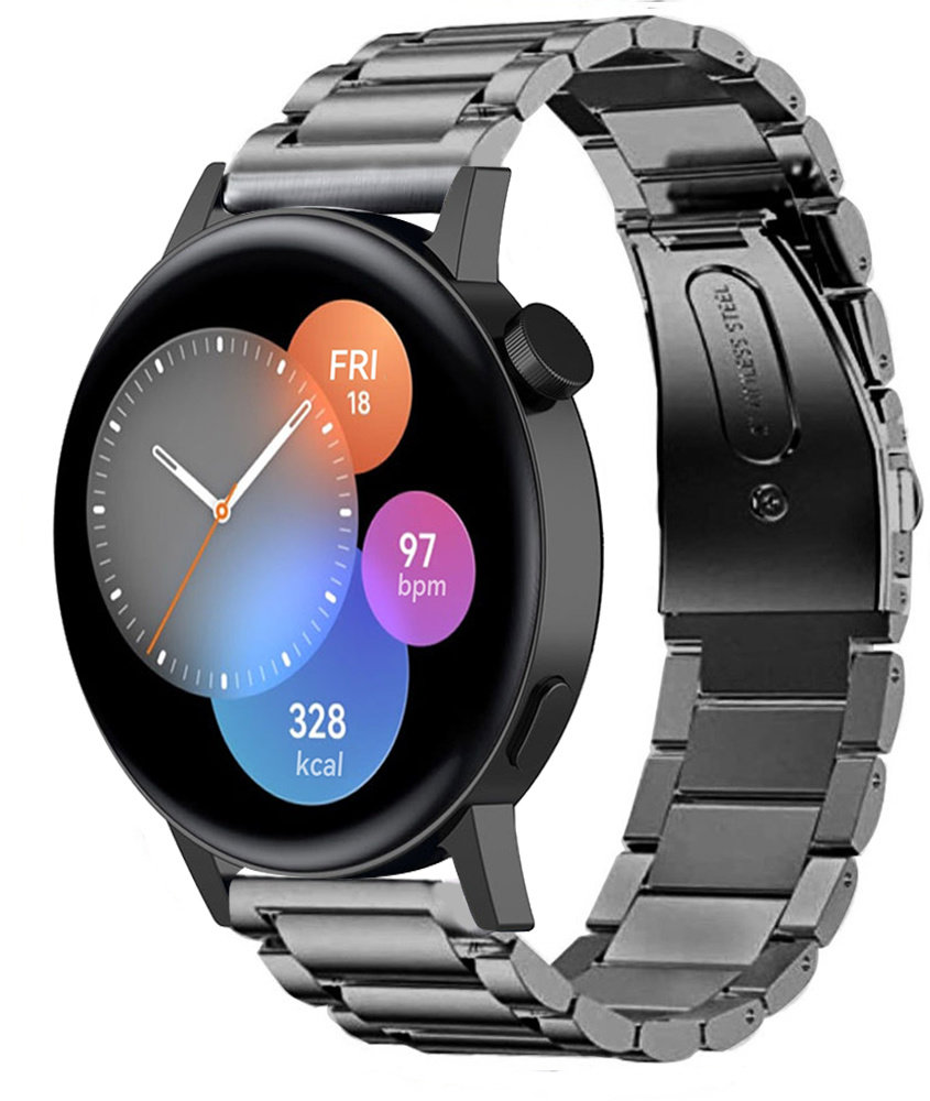 Strap-it® Strap-it Huawei Watch GT 3 42mm titanium bandje (grafiet) Strap-it® Strap-it Huawei Watch GT 3 42mm titanium bandje (grafiet)