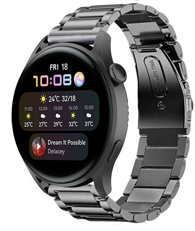 Strap-it® Strap-it Huawei Watch 3 (Pro) titanium bandje (grafiet)