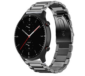 Strap-it® Amazfit GTR 2 titanium bandje (grafiet)
