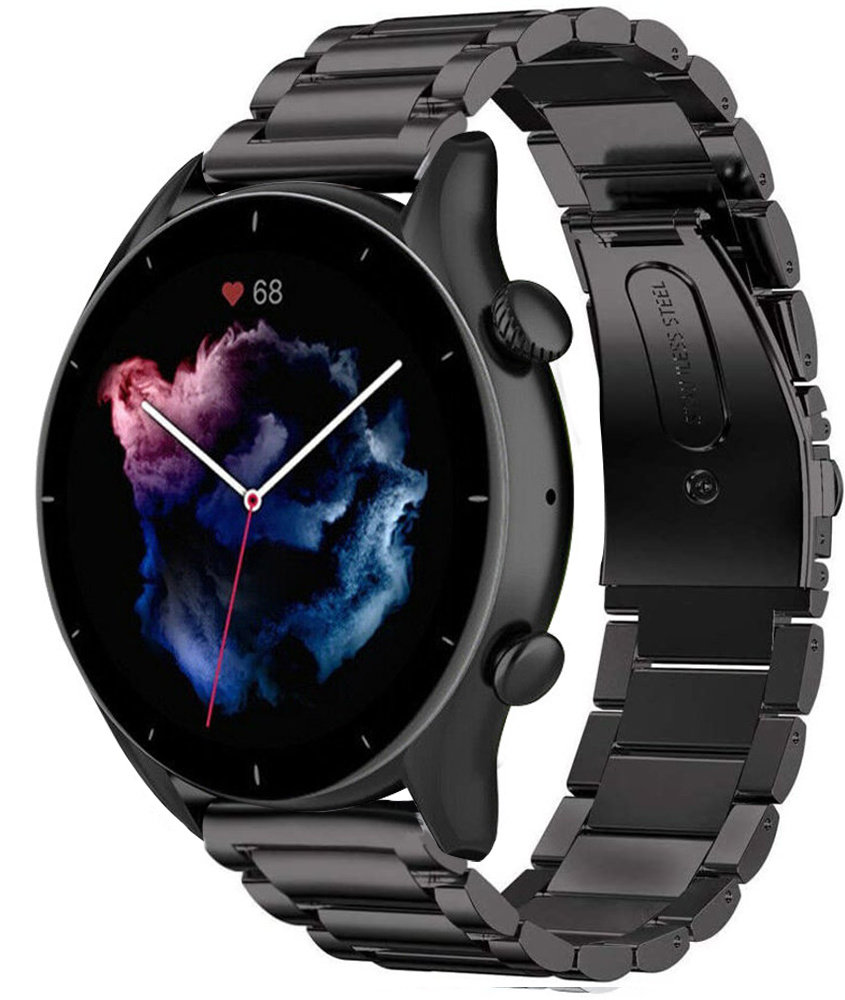 Strap-it® Strap-it Amazfit GTR 3 titanium bandje (zwart) Strap-it® Strap-it Amazfit GTR 3 titanium bandje (zwart)
