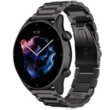 Strap-it® Amazfit GTR 3 titanium bandje (zwart)