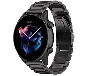 Strap-it® Amazfit GTR 3 titanium bandje (zwart) Strap-it® Amazfit GTR 3 titanium bandje (zwart)