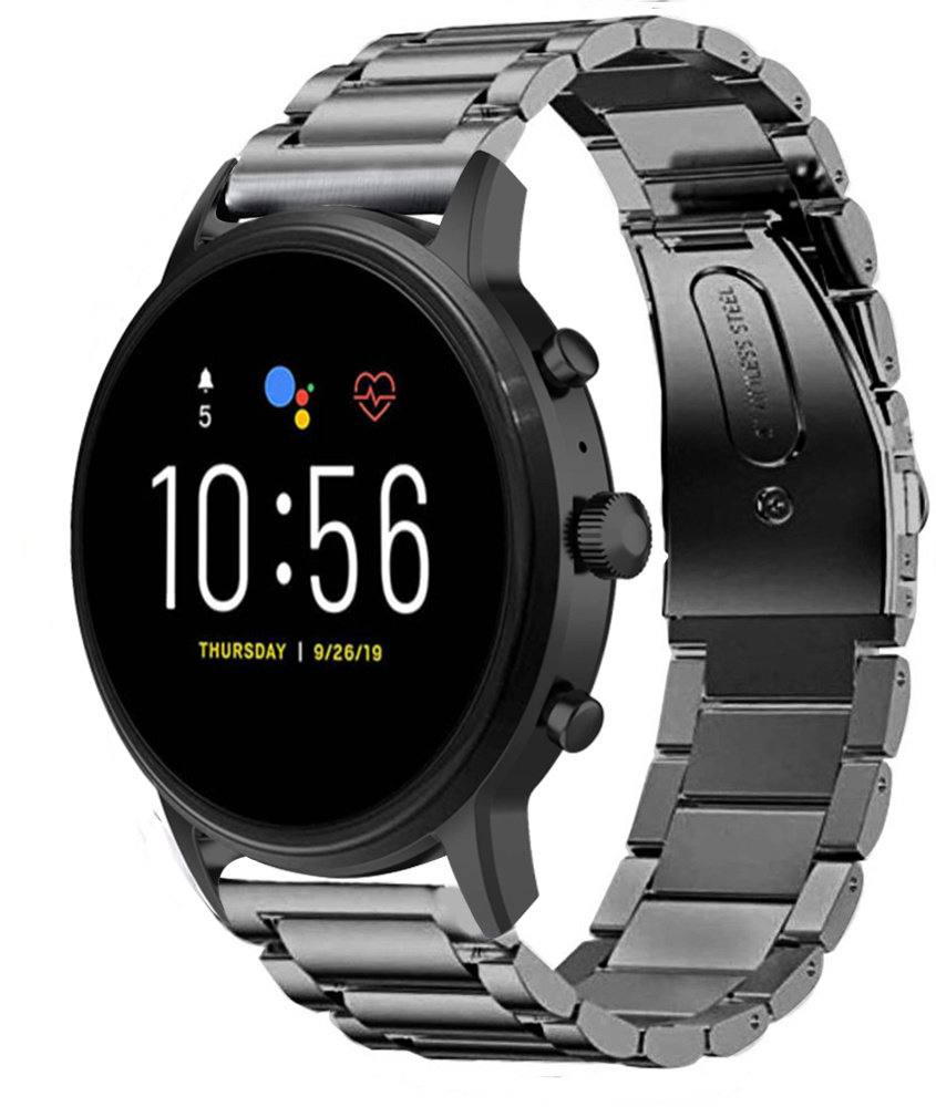 Fossil Gen 5 titanium bandje (grafiet) Smartwatchbanden.nl
